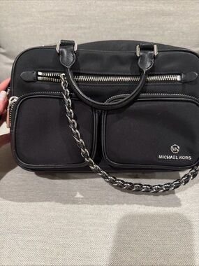 MICHAEL KORS ELLIOT BLACK SMALL UTILITY CAMERA CROSSBODY BAG MSRP $358